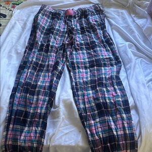 Victorias Secret Plaid Pajama Pants in Pink and Blue